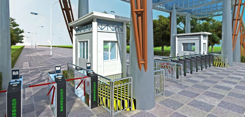 Puerta peatonal con reconocimiento facial inteligente