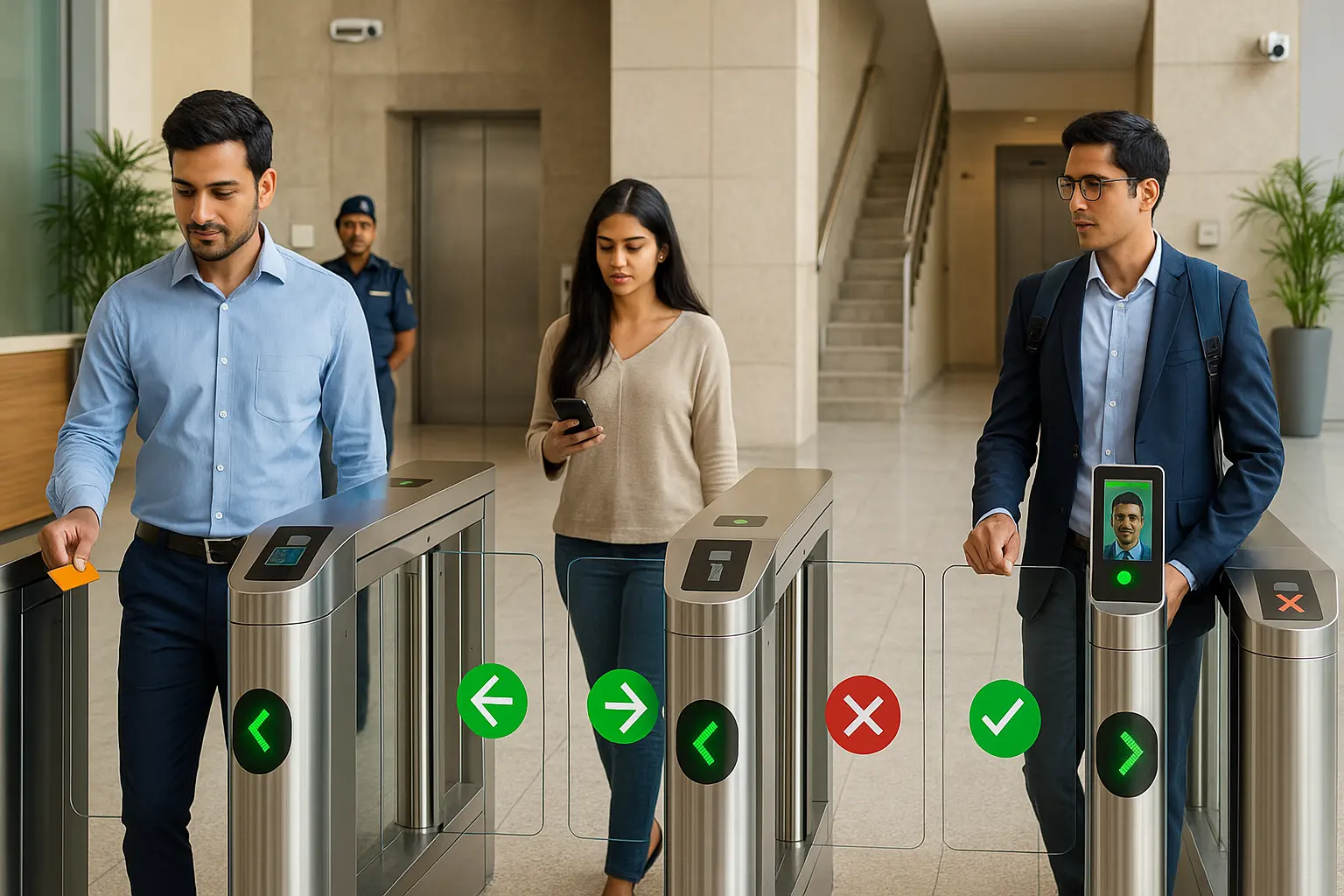 Control de acceso a la puerta peatonal de velocidad en India