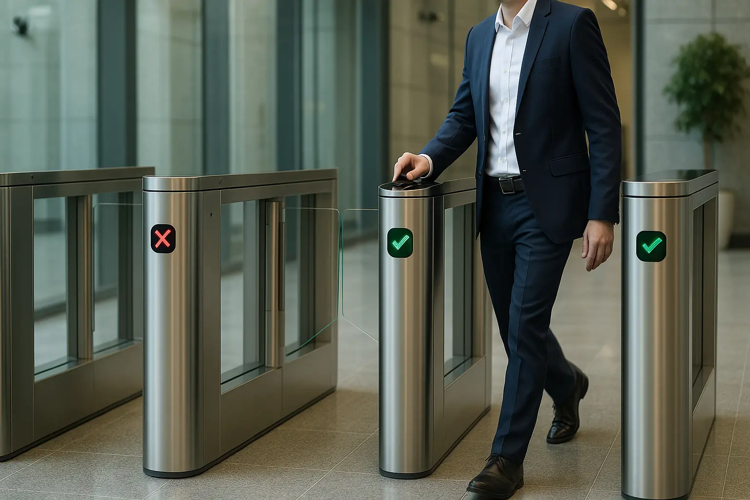 Puerta de velocidad peatonal