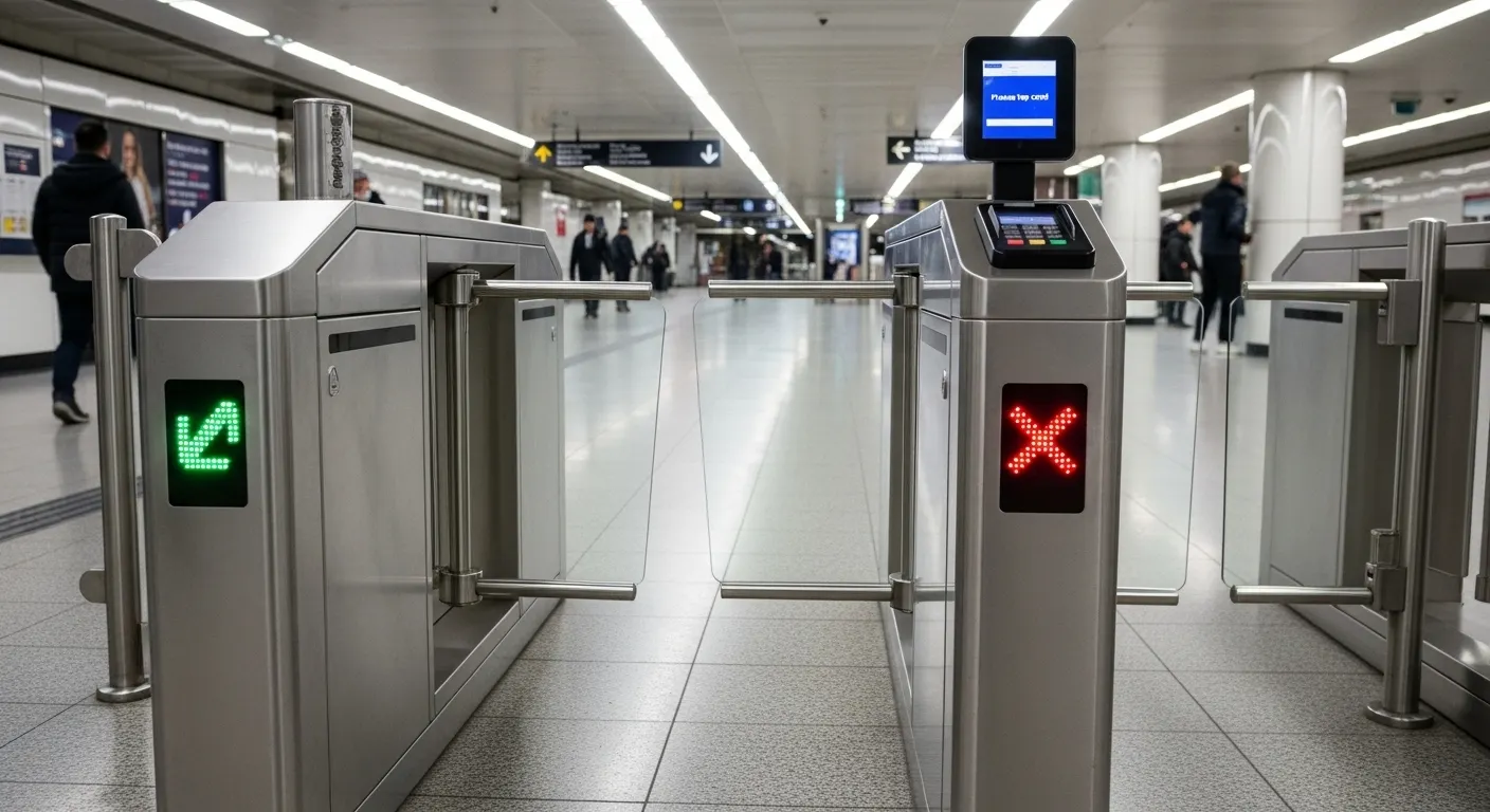 Puerta anti-torniquetes de pinchazo