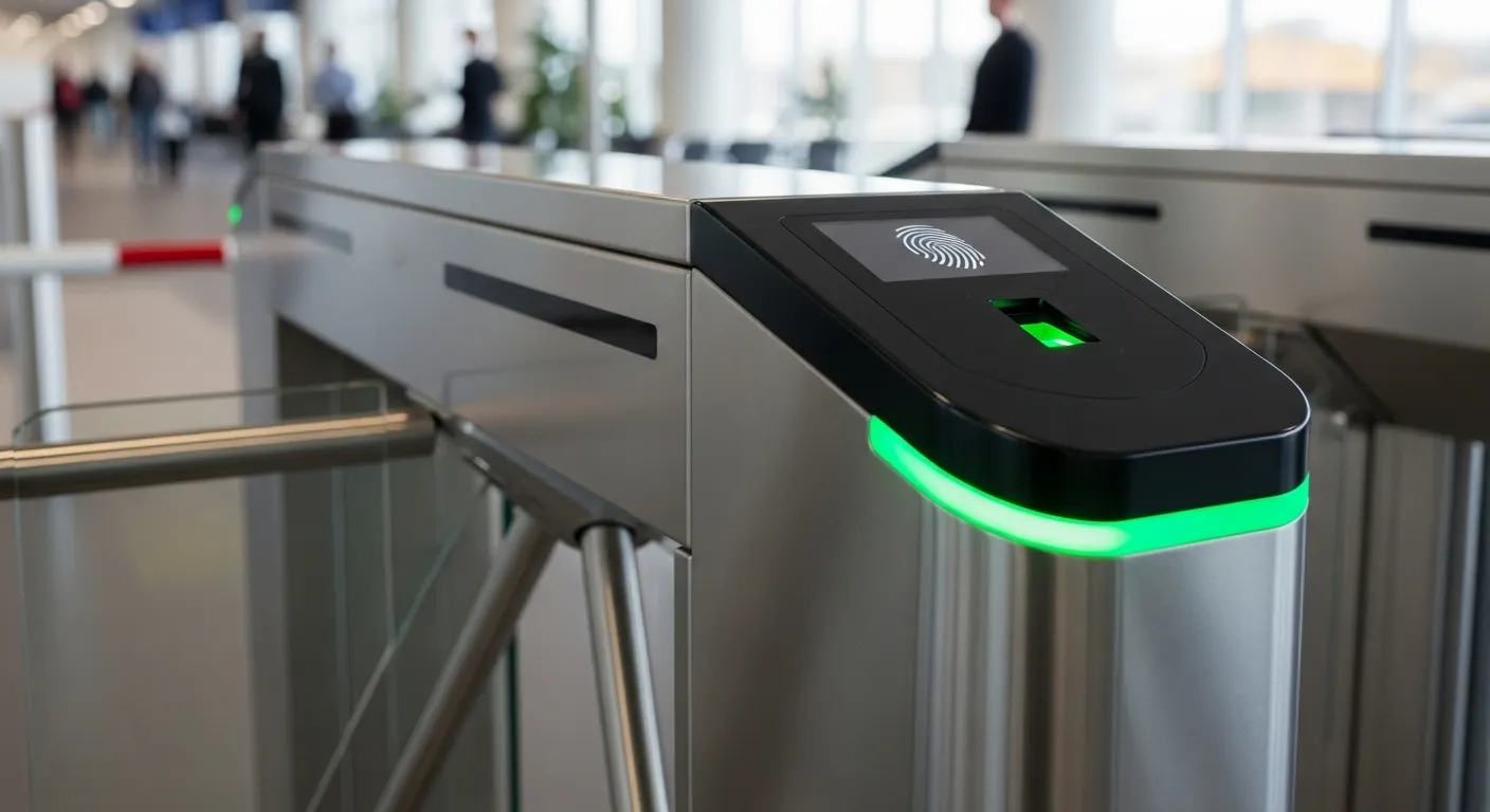 Biometrische draaipoortsystemen met vingerafdrukscanner