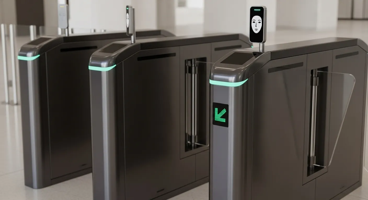 Reconocimiento facial puertas de velocidad para hornear pintura