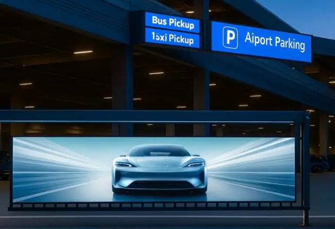 Puerta de aparcamiento para aparcamiento en el aeropuerto