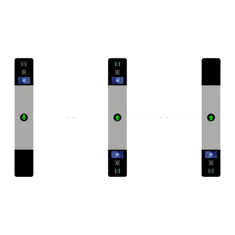 Compuerta de torniquetes oscilante anticolisión