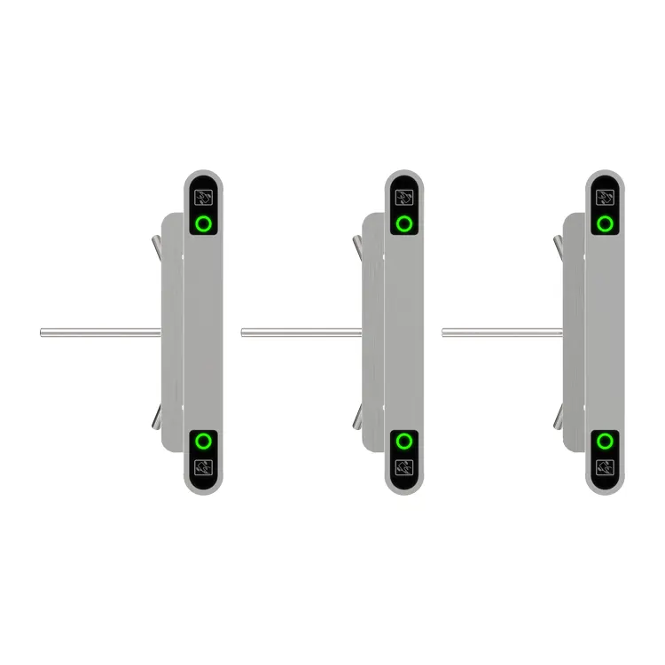 Sistema de control de acceso con torniquetes de trípode para entrada de fábrica