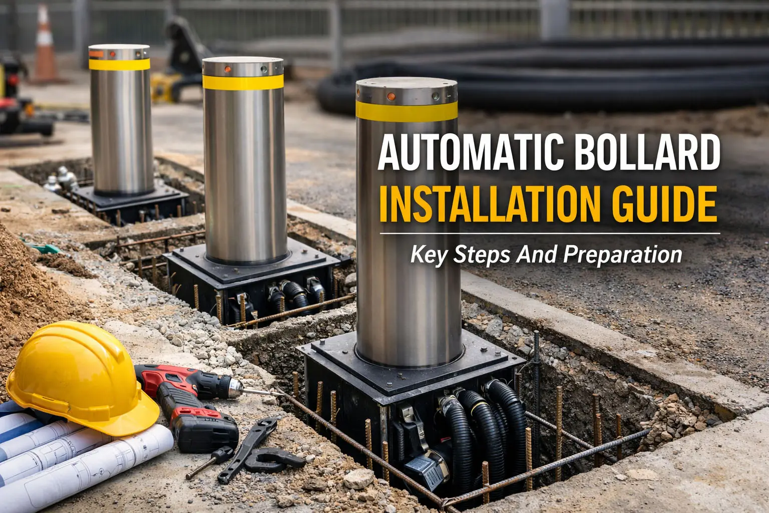 Guía de preparación e instalación para bolardos automáticos